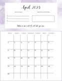 Motivational Calendar / 2023 Dated Calendar - Canva / PLR Content / Commercial Use