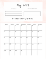 Motivational Calendar / 2023 Dated Calendar - Canva / PLR Content / Commercial Use