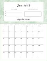 Motivational Calendar / 2023 Dated Calendar - Canva / PLR Content / Commercial Use