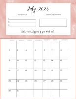 2023 Motivational Calendar Printable / 2023 Dated Calendar