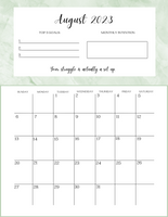 Motivational Calendar / 2023 Dated Calendar - Canva / PLR Content / Commercial Use