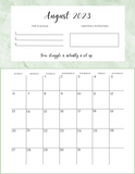 Motivational Calendar / 2023 Dated Calendar - Canva / PLR Content / Commercial Use