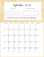 Motivational Calendar / 2023 Dated Calendar - Canva / PLR Content / Commercial Use