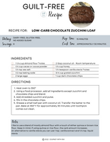 low carb chocolate zucchini loaf recipe PDF