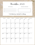 Motivational Calendar / 2023 Dated Calendar - Canva / PLR Content / Commercial Use