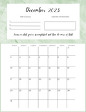 2023 Motivational Calendar Printable / 2023 Dated Calendar