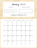 Motivational Calendar / 2023 Dated Calendar - Canva / PLR Content / Commercial Use