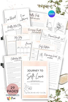 Self Love | Self-Care Planner Templates - Canva  | PLR Content | Commercial Use