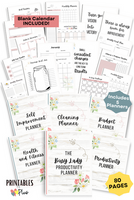 Busy Lady Productivity Planner - (80 Pages)