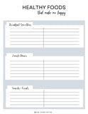 meal plan printables