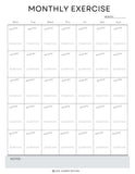 workout tracker printable