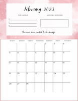 2023 Motivational Calendar Printable / 2023 Dated Calendar