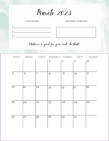 2023 Motivational Calendar Printable / 2023 Dated Calendar