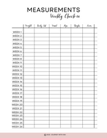 weekly measurements pdf