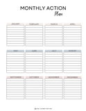 monthly action planner pdf