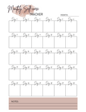 monthly selfcare tracker skincare PLR  - image