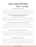 self reflection vision journal template