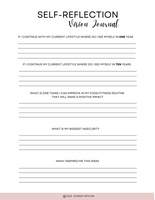 self reflection vision journal template