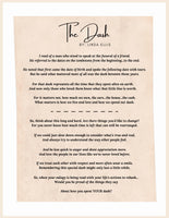 The dash poem Printable PDF