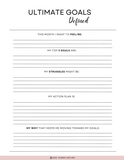 monthly goal pdf template