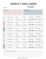 weekly wellness tracker chart